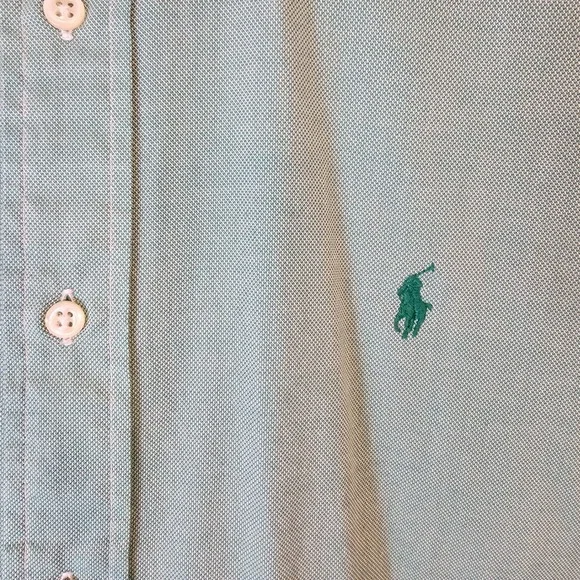 Ralph Lauren Blake XXL Mens Long Sleeve Button Down Shirt Green Pony Logo - Picture 3 of 5